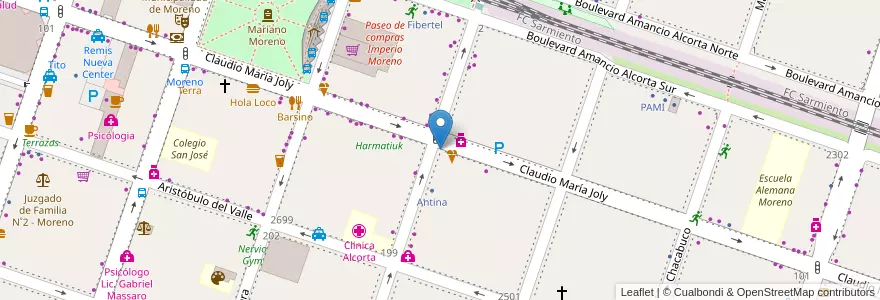 Mapa de ubicacion de Bonafide en アルゼンチン, ブエノスアイレス州, Partido De Moreno, Moreno.