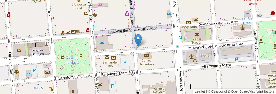 Mapa de ubicacion de Bonafide en Argentinien, San Juan, Chile, Capital.