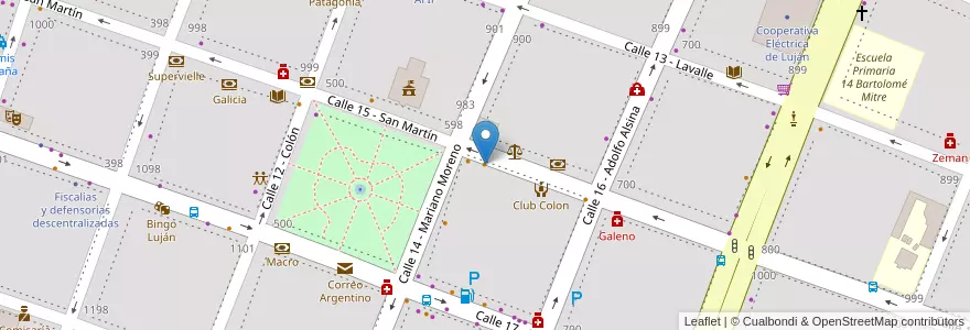 Mapa de ubicacion de Bonafide en Argentina, Provincia Di Buenos Aires, Partido De Luján.