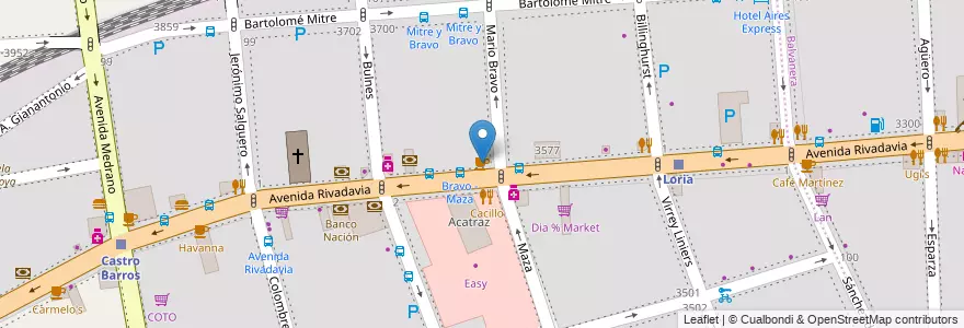 Mapa de ubicacion de Bonafide, Almagro en Argentinië, Ciudad Autónoma De Buenos Aires, Comuna 5, Buenos Aires.