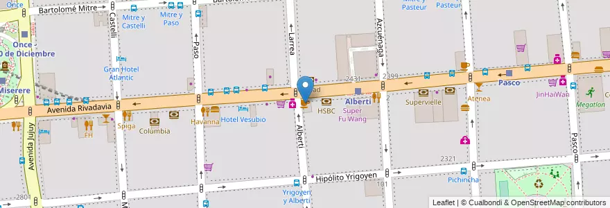 Mapa de ubicacion de Bonafide, Balvanera en 阿根廷, Ciudad Autónoma De Buenos Aires, Comuna 3, 布宜诺斯艾利斯.