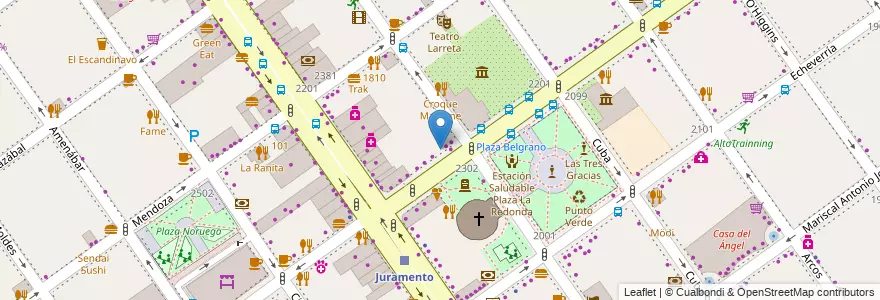 Mapa de ubicacion de Bonafide, Belgrano en Arjantin, Ciudad Autónoma De Buenos Aires, Buenos Aires, Comuna 13.