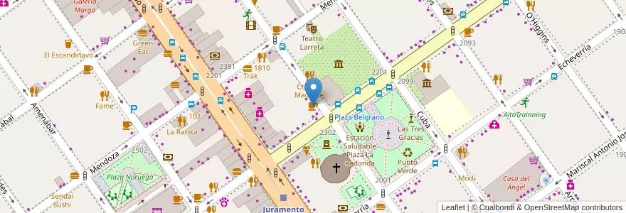 Mapa de ubicacion de Bonafide, Belgrano en アルゼンチン, Ciudad Autónoma De Buenos Aires, ブエノスアイレス, Comuna 13.