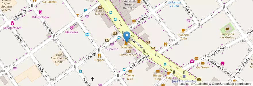 Mapa de ubicacion de Bonafide, Belgrano en Argentine, Ciudad Autónoma De Buenos Aires, Buenos Aires, Comuna 13.