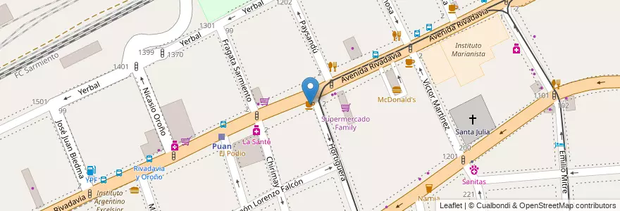 Mapa de ubicacion de Bonafide, Caballito en Arjantin, Ciudad Autónoma De Buenos Aires, Comuna 7, Buenos Aires, Comuna 6.