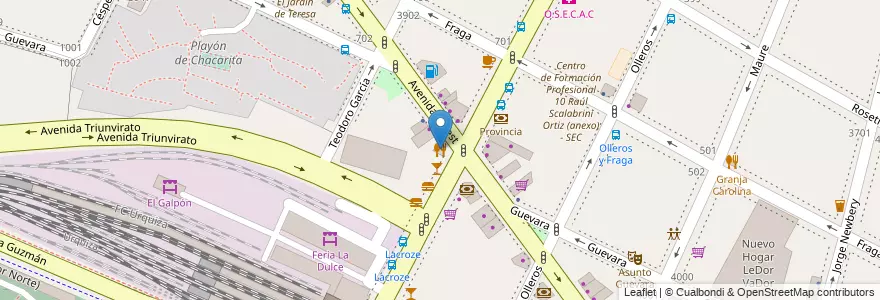 Mapa de ubicacion de Bonafide, Chacarita en アルゼンチン, Ciudad Autónoma De Buenos Aires, ブエノスアイレス, Comuna 15.