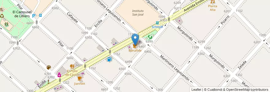 Mapa de ubicacion de Bonafide, Mataderos en アルゼンチン, Ciudad Autónoma De Buenos Aires, Comuna 9, ブエノスアイレス.