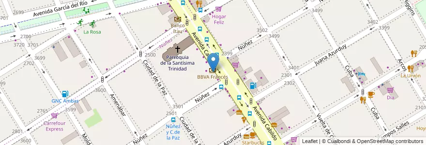 Mapa de ubicacion de Bonafide, Nuñez en Аргентина, Буэнос-Айрес, Буэнос-Айрес, Comuna 13.