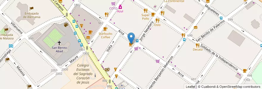 Mapa de ubicacion de Bonafide, Palermo en Argentinien, Ciudad Autónoma De Buenos Aires, Buenos Aires, Comuna 14.