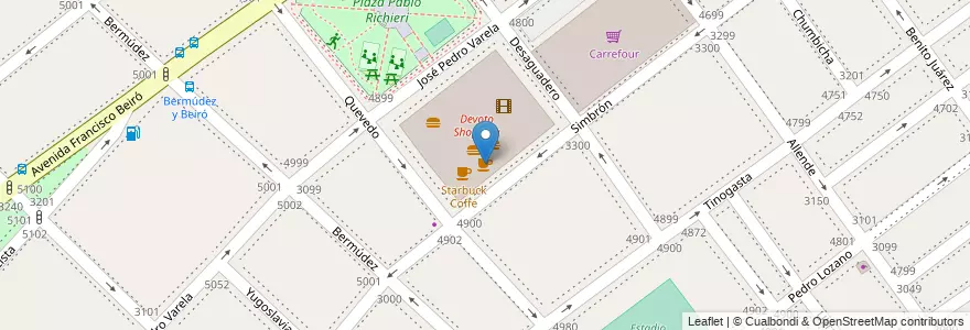 Mapa de ubicacion de Bonafide, Villa Devoto en 아르헨티나, Ciudad Autónoma De Buenos Aires, 부에노스아이레스, Comuna 10, Comuna 11.