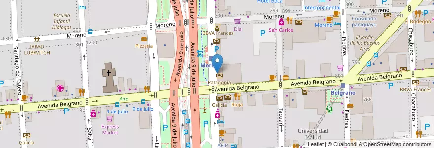 Mapa de ubicacion de Bonaira Cafe, Montserrat en الأرجنتين, Ciudad Autónoma De Buenos Aires, Comuna 1, Buenos Aires.