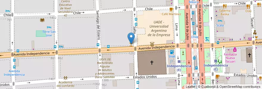 Mapa de ubicacion de Bonnie & Clyde, Montserrat en アルゼンチン, Ciudad Autónoma De Buenos Aires, Comuna 1, ブエノスアイレス.
