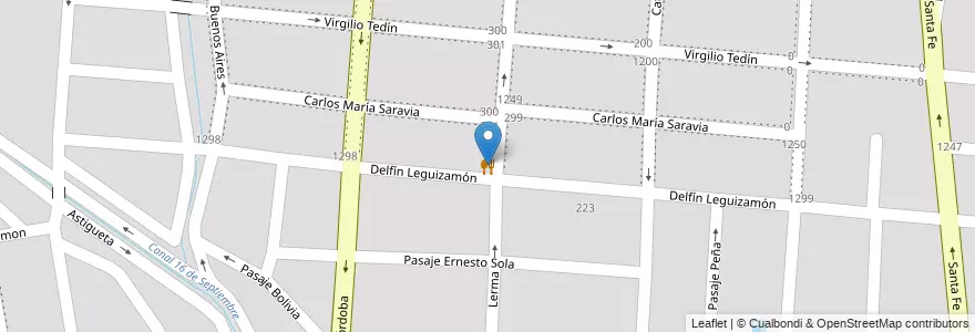 Mapa de ubicacion de Bookafe en 아르헨티나, Salta, Capital, Municipio De Salta, Salta.