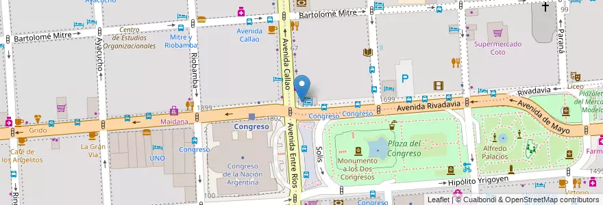 Mapa de ubicacion de Borgia, San Nicolas en آرژانتین, Ciudad Autónoma De Buenos Aires, Buenos Aires.