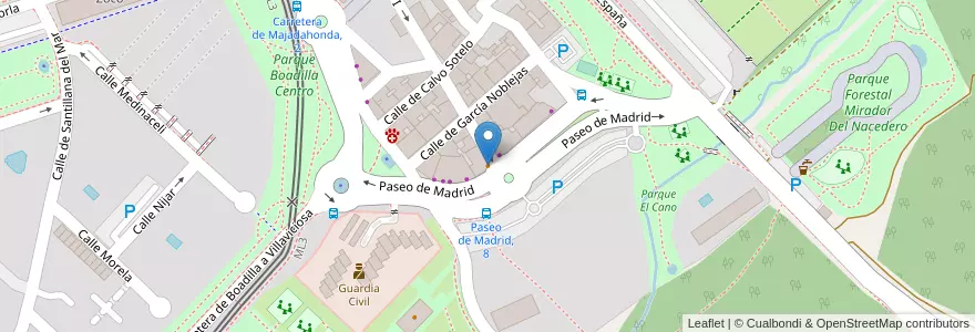 Mapa de ubicacion de Borleña en Espanha, Comunidade De Madrid, Comunidade De Madrid, Área Metropolitana De Madrid Y Corredor Del Henares, Boadilla Del Monte.