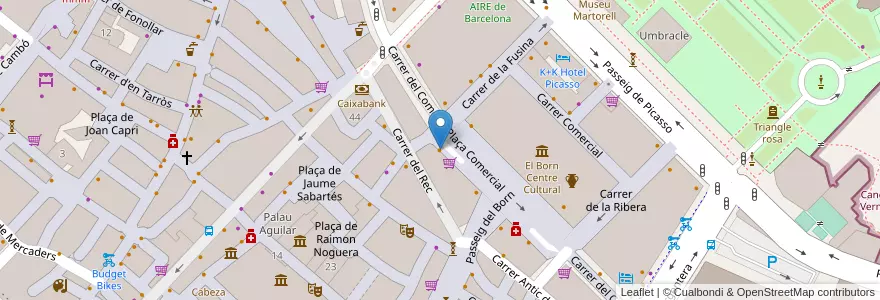 Mapa de ubicacion de Bormuth TAPAS en اسپانیا, Catalunya, Barcelona, Barcelonès, Barcelona.