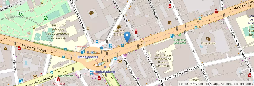 Mapa de ubicacion de Borodin en スペイン, マドリード州, Comunidad De Madrid, Área Metropolitana De Madrid Y Corredor Del Henares, Madrid.