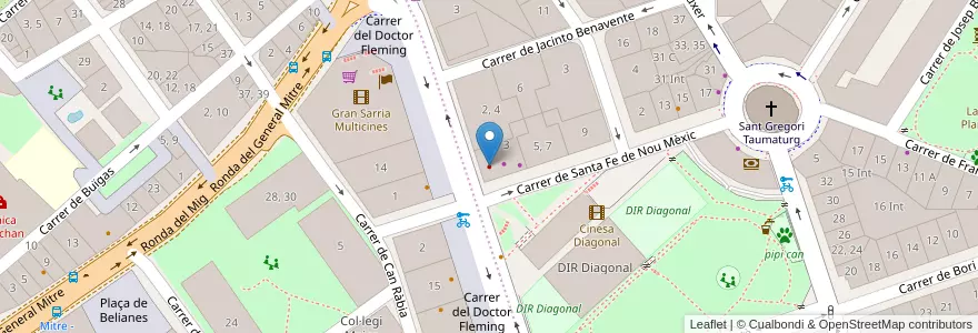 Mapa de ubicacion de Borràs en Испания, Каталония, Барселона, Барселонес, Барселона.