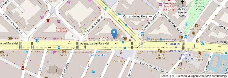 Mapa de ubicacion de Borrell en 西班牙, Catalunya, Barcelona, Barcelonès, Barcelona.