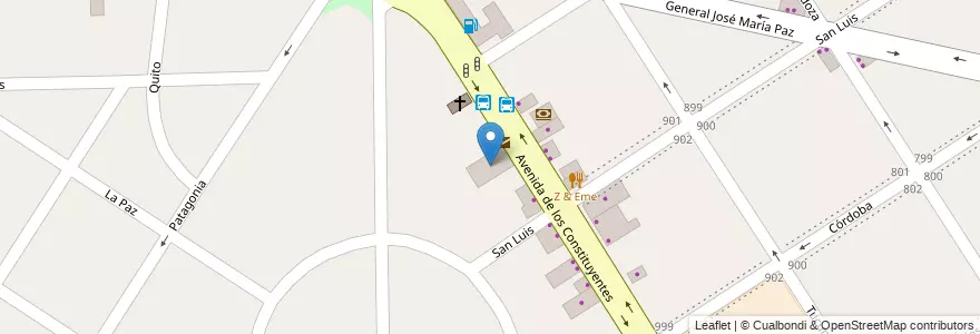 Mapa de ubicacion de Bosch Diesel Center en アルゼンチン, ブエノスアイレス州, Partido De Tigre, General Pacheco.