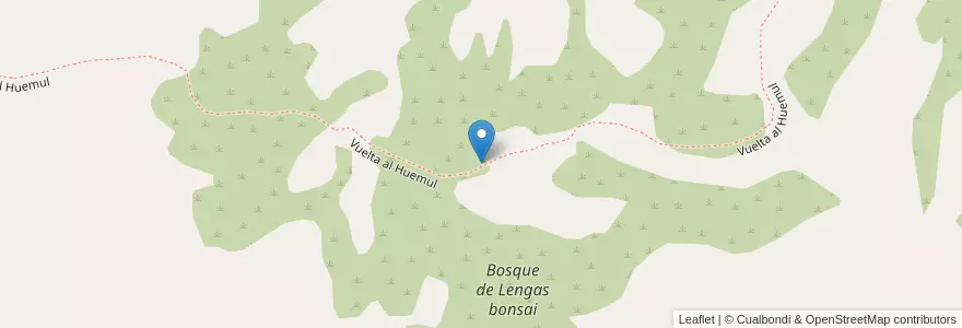 Mapa de ubicacion de Bosque de Lengas bonsai en 阿根廷, 麦哲伦-智利南极大区, 智利, 圣克鲁斯省, Lago Argentino.
