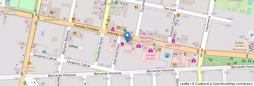 Mapa de ubicacion de Bosque Encantado en 아르헨티나, Santa Fe, Departamento Rosario, Municipio De Funes, Funes.
