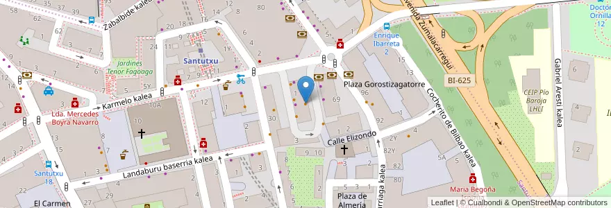 Mapa de ubicacion de Boto en 西班牙, 巴斯克, 比斯开, Bilboaldea, 毕尔巴鄂.