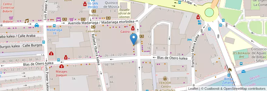 Mapa de ubicacion de Botticelli en 스페인, Euskadi, Bizkaia, Bilboaldea, 빌바오.