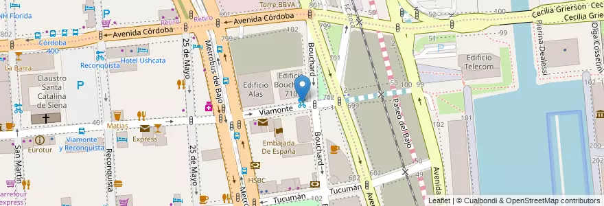 Mapa de ubicacion de Bouchard, San Nicolas en Arjantin, Ciudad Autónoma De Buenos Aires, Comuna 1, Buenos Aires.