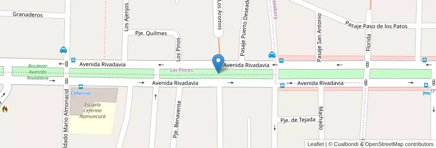 Mapa de ubicacion de Boulevar Avenida Rivadavia en الأرجنتين, تشيلي, شوبوت, Departamento Escalante, Comodoro Rivadavia.