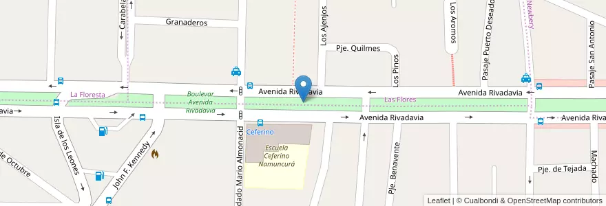 Mapa de ubicacion de Boulevar Avenida Rivadavia en آرژانتین, شیلی, چوبوت, Departamento Escalante, Comodoro Rivadavia.