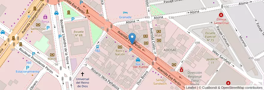 Mapa de ubicacion de Boulevar Felipe Ludueña en アルゼンチン, サンタクルス州, チリ, Mercado De La Ciudad, Deseado, Caleta Olivia.