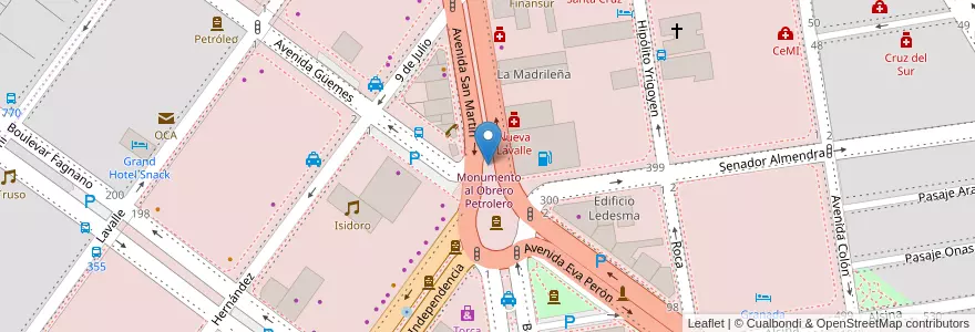 Mapa de ubicacion de Boulevar José Cifuentes en アルゼンチン, サンタクルス州, チリ, Mercado De La Ciudad, Deseado, Caleta Olivia.