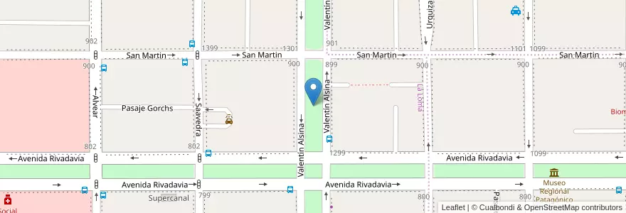 Mapa de ubicacion de Boulevar Monumento Bomberos en Argentinië, Chubut, Departamento Escalante, Comodoro Rivadavia.
