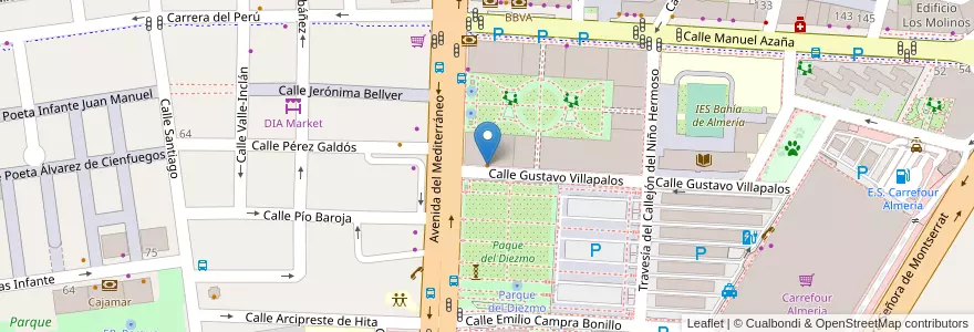 Mapa de ubicacion de Boulevard Café en Испания, Андалусия, Альмерия, Альмерия.