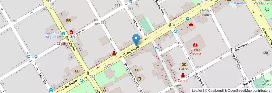 Mapa de ubicacion de Boulevard de los Naranjos en 아르헨티나, 리오네그로주, Departamento Adolfo Alsina, Viedma, Viedma.