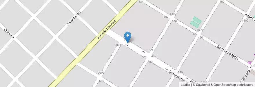 Mapa de ubicacion de Boulevard Independencia en الأرجنتين, بوينس آيرس, Partido De Marcos Paz, Marcos Paz.