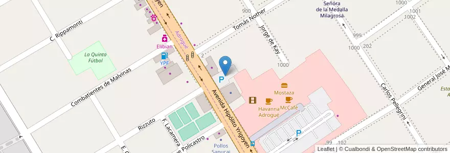 Mapa de ubicacion de Boulevard Shopping en آرژانتین, استان بوئنوس آیرس, Partido De Almirante Brown, Adrogué.