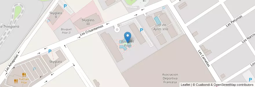 Mapa de ubicacion de Bouquet Pilar en Arjantin, Buenos Aires, Partido Del Pilar.
