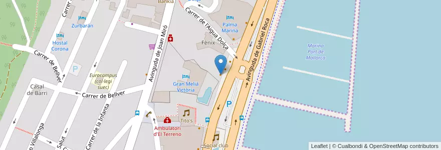 Mapa de ubicacion de Boutique del Gelato en スペイン, バレアレス諸島, España (Mar Territorial), パルマ, バレアレス諸島, パルマ.