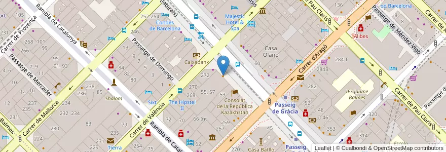 Mapa de ubicacion de Boutique Nespresso en 스페인, Catalunya, Barcelona, Barcelonès, 바르셀로나.