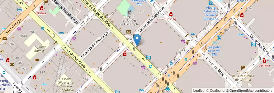 Mapa de ubicacion de Bow Sandwich Bar en 西班牙, Catalunya, Barcelona, Barcelonès, Barcelona.