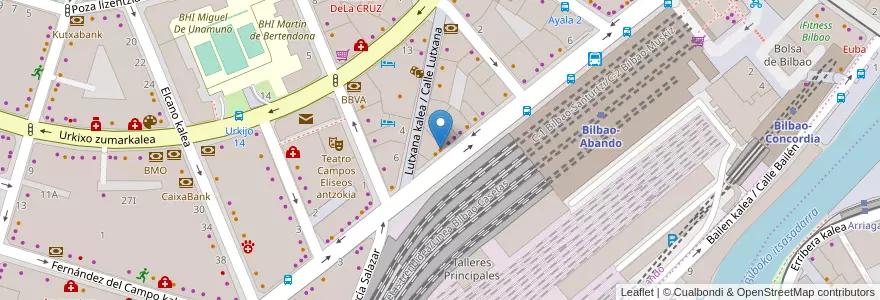 Mapa de ubicacion de Boy's Burgers en Spanje, Baskenland, Biskaje, Bilboaldea, Bilbao.