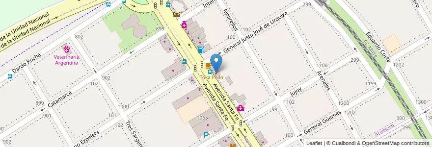 Mapa de ubicacion de BP - Baradero Pinturas en Arjantin, Buenos Aires, Partido De San Isidro, Acassuso.