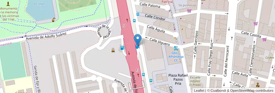Mapa de ubicacion de BP Cabañas Izq en إسبانيا, منطقة مدريد, منطقة مدريد, Área Metropolitana De Madrid Y Corredor Del Henares, Getafe.