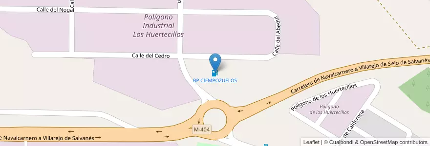 Mapa de ubicacion de BP CIEMPOZUELOS en اسپانیا, بخش خودمختار مادرید, بخش خودمختار مادرید, Las Vegas, Ciempozuelos.