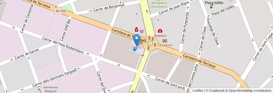 Mapa de ubicacion de BP SABADELL en España, Catalunya, Barcelona, Vallès Occidental, Sabadell.