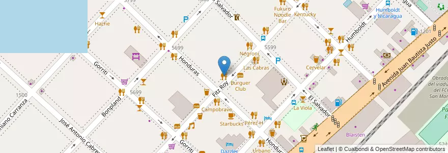 Mapa de ubicacion de Brandon, Palermo en Аргентина, Буэнос-Айрес, Буэнос-Айрес.