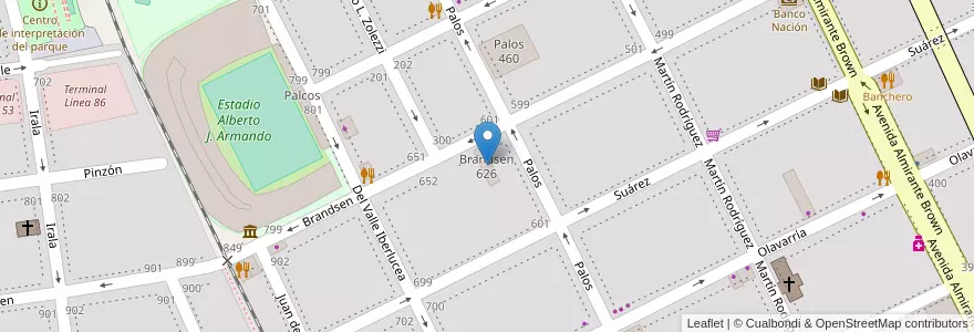 Mapa de ubicacion de Brandsen 626, Boca en Argentina, Ciudad Autónoma De Buenos Aires, Comuna 4, Buenos Aires.