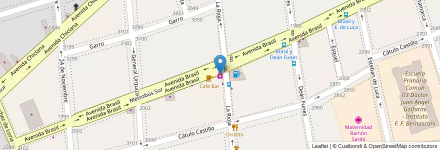 Mapa de ubicacion de Brasil, Parque Patricios en Argentina, Ciudad Autónoma De Buenos Aires, Comuna 4, Buenos Aires.